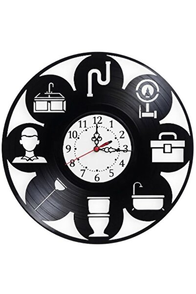 OEM Decorative wall clock made from vinyl record, Plumber Sanitary Installati...