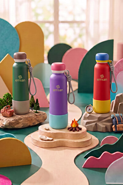 Emsan Thermos Bottle Çelik Sızdırmaz Termos 750 ml Yeşil