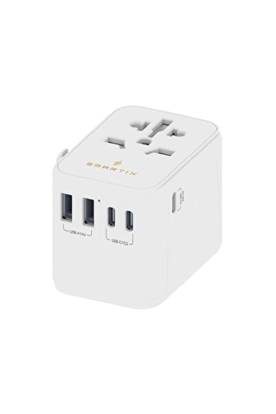 SMARTIX Smart Premium International Travel Adaptor White