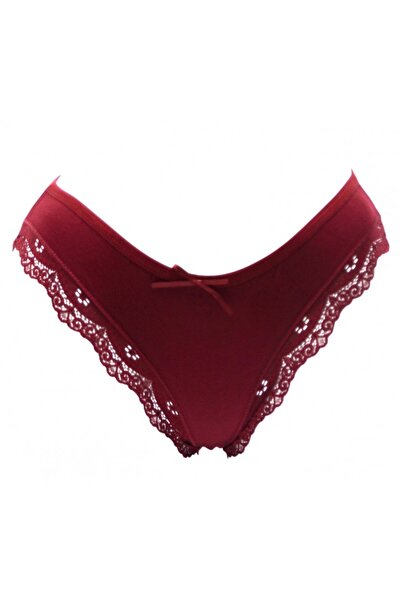 HUNEX UNDERWEAR Γυναικεία Δαντελωτά Σλιπ ΜΠΟΡΝΤΟ 5710BOR, Μέγεθος XL