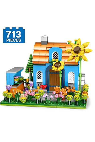 Minibric Set de Constructie cu Piese Tip Blocuri Construit 713 Piese House Fl...