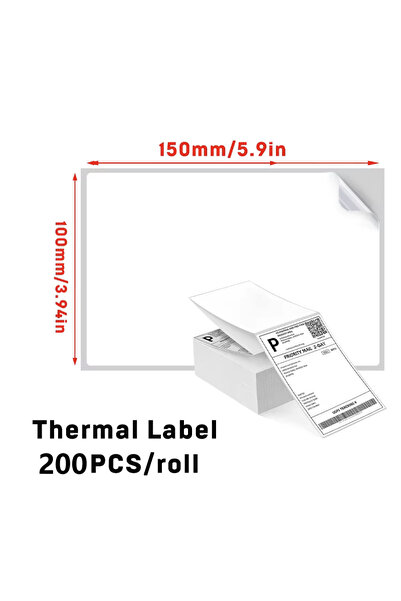 choice2 200 sheets 500/350/200 Sheet 4"x6" Thermal Label Paper 100x150mm Adhe...