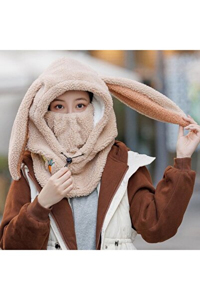 STARSTAR Cute bunny hat/face mask set, perfect for winter warmth, can be used...