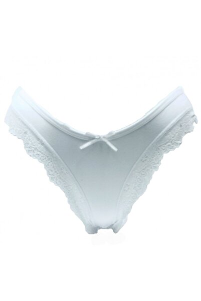 HUNEX UNDERWEAR Γυναικεία Σλιπ με Δαντέλα Λευκά 5710LEY, Μέγεθος XL