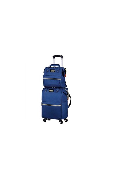 OEM Set troler și geantă Halber 2 în 1, 49x34x20 cm și 29x29x16 cm, albastru ...