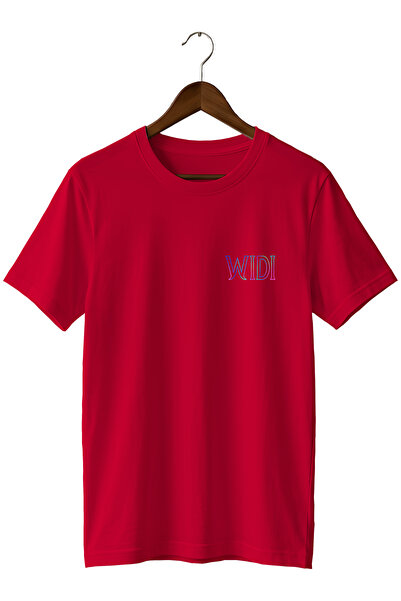 remonz Widi Minimal Logo Printed Unisex T-Shirt Cotton Crew Neck Basic Casual...