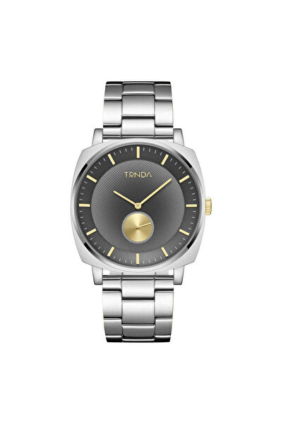 TRNDA Men's Stainless Steel Watch, Silver Gradient Dial | Tr45ss