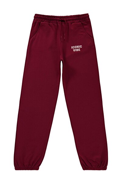 Civil Girls Basic 6-9 Years Old Sweatpants - Burgundy