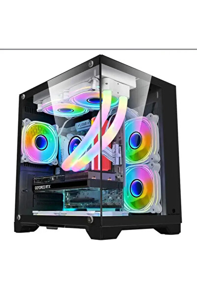 1ST PLAYER Carcasa MV5-TP, RGB, Cube Tower, Negru