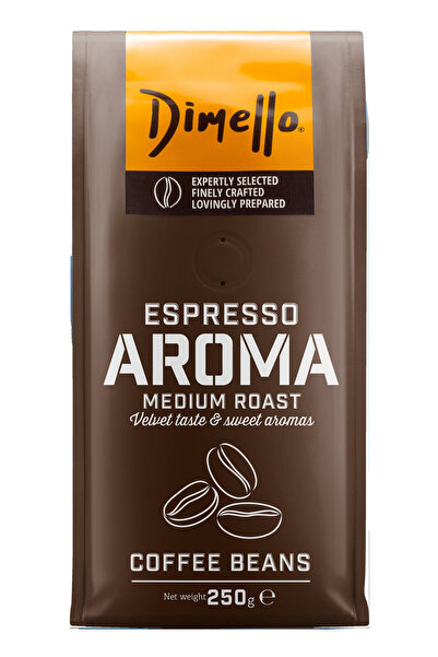 DİMELLO Boabe de cafea, DIMELLO, Aromă Espresso, Prăjire medie, 250 g