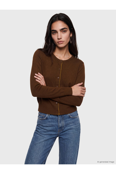 LC Waikiki Cardigan tricotat de damă cu guler rotund