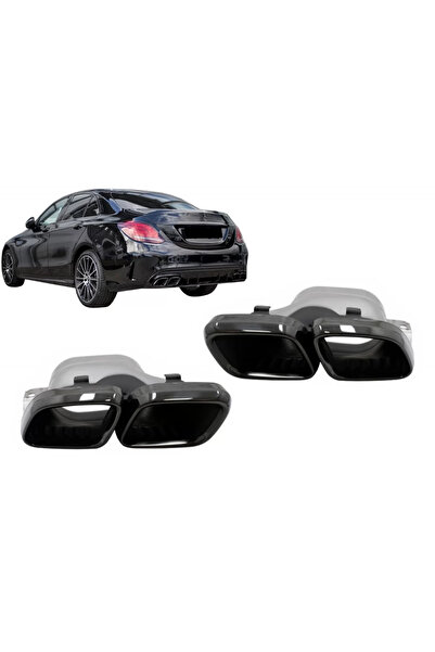 tuningset Απολήξεις εξάτμισης κατάλληλες για Mercedes C-Class W205 S205 C205 ...