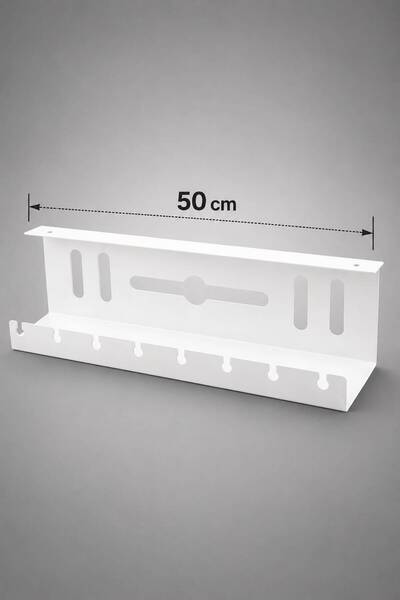 VENON 50 cm White Forex Luxury Cable Organizer | |   Under Desk Metal Cable O...