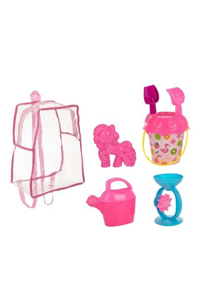 BAMI NETWORK Set galeata plaja unicorn cu rucsac roz pentru fete 3+ ani