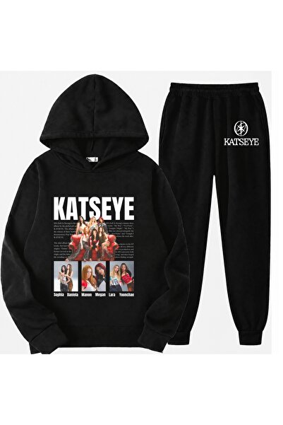 SVART WEAR Katseye Printed Children's Tracksuit Top and Bottom Set 100% Cotton