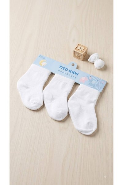 Generic Brand جوارب اطفال 3 زوج ساده