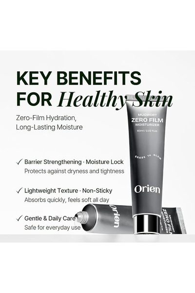 Orien Mugwort Zero Film Moisturizer 60ml – Lightweight Hydrating & Soothing Face Moisturizer