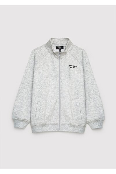 Mavi Zippered Hooded Loose Fit Boys' Sweatshirt.