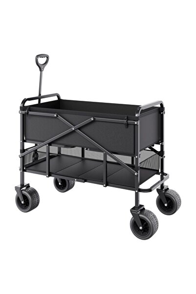 Vivatechnix Carucior de cumparaturi 2 etaje, pliabil, 4 roti cu frane, maxim ...