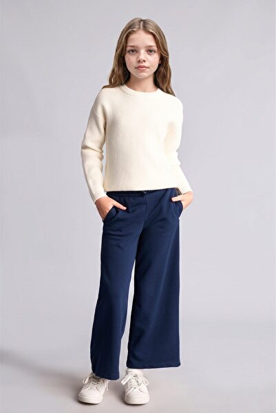 DeFacto Beli Lace-Up Wide Leg Sweatpants Girls I2264A826Au
