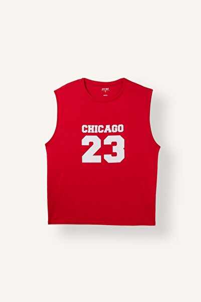 DeFacto Standard Fit Letter Printed Crew Neck Sports Athlete T-Shirt I7508Ax26Au