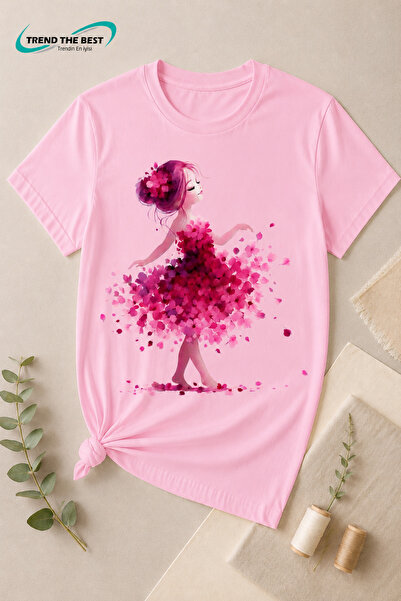 TREND THE BEST Trendin En İyisi Summer Ballerina Red Flowers Printed Girls' a...