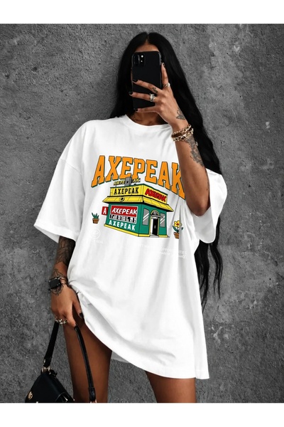 Generic Brand AXEPEAK Cartoon Storefront Graphic,short sleeve,back to school,...