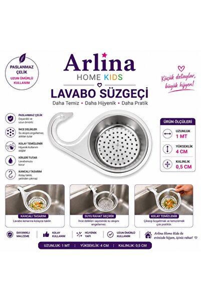 Arlina Home Kids Stainless Steel Auxiliary Faucet Edge Swan Model Strainer