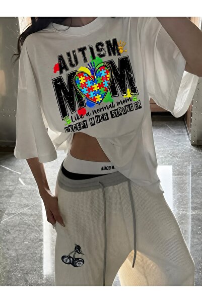 Generic Brand Autism Mom Puzzle Heart & Handprints,premium cotton,crew neck,c...