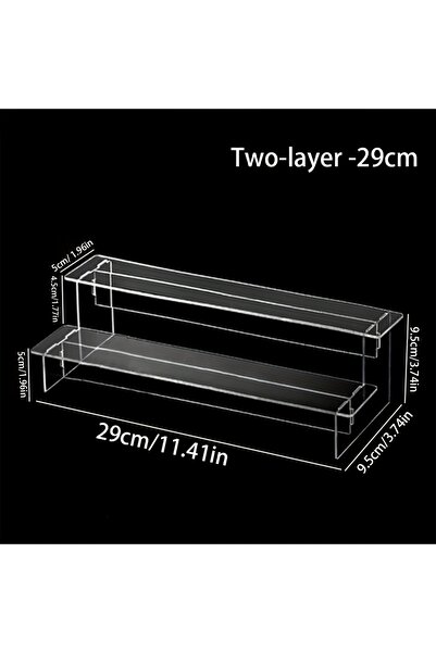 choice2 transparent 2-tier 1pc Multifunctional Acrylic Step-type Storage Rack...