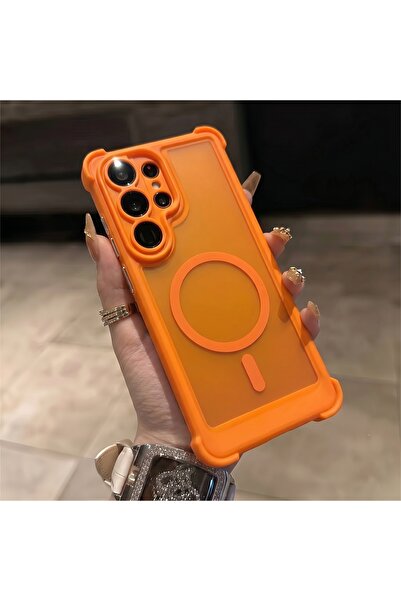 Choice25 Galaxy S24 Ultra Orange Luxury Matte Translucent Four Corners Shockp...