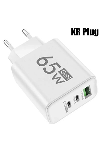 Choice KR Plug GaN 65W Fast Charging USB Type-C Charger US EU Plug USB PD Qui...