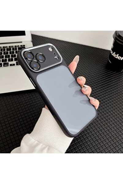 Choice64 iPhone17 Pro Max black Luxury Solid Color Matte Border Translucent B...