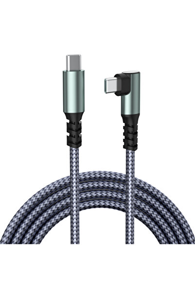 Choice10 3m Grey Single bend 1PC 60W PD Fast Charging Cable 1M 2M 3M USB C Ny...
