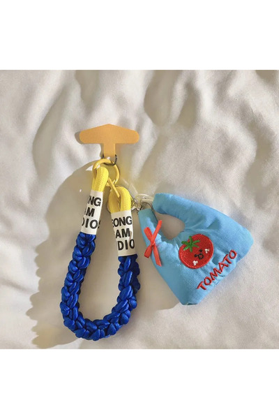 choice2 Blue Cute Cartoon Phone Lanyard, Plush Keychain for Girls, Bag Charm ...