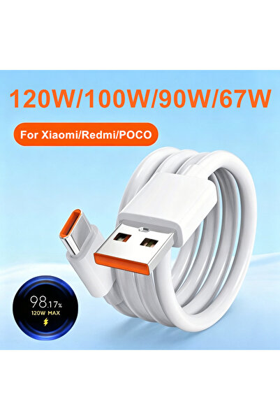 choice2 2m White 120W 100W 90W 67W 6A Type C USB Turbo Fast Charging Cable Fo...