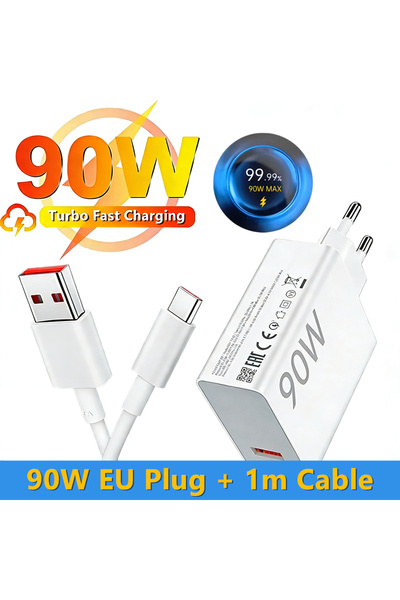 Choice4 EU Plug - 1m Cable 90W EU Ultra Fast Charger For 11 12 13 14 15 Ultra...