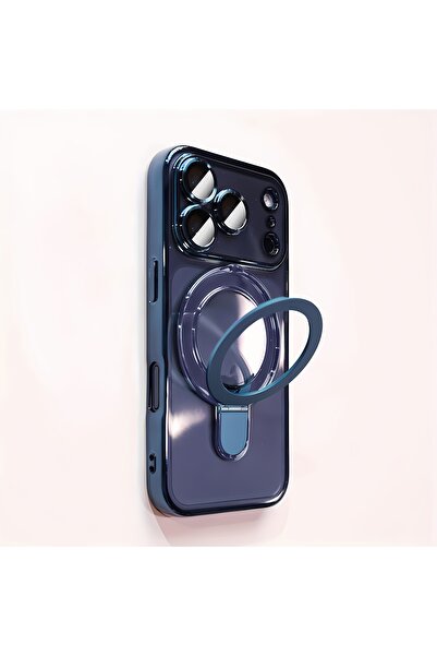 Choice15 iPhone17 Pro blue Transparent plating wireless charging magnetic cas...