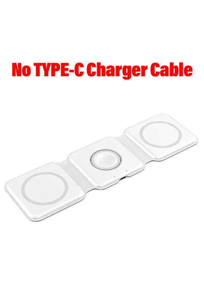 Choice1 VIKEFON No Cable 3-in-1 Magnetic Portable Wireless Charger Pad Fast C...