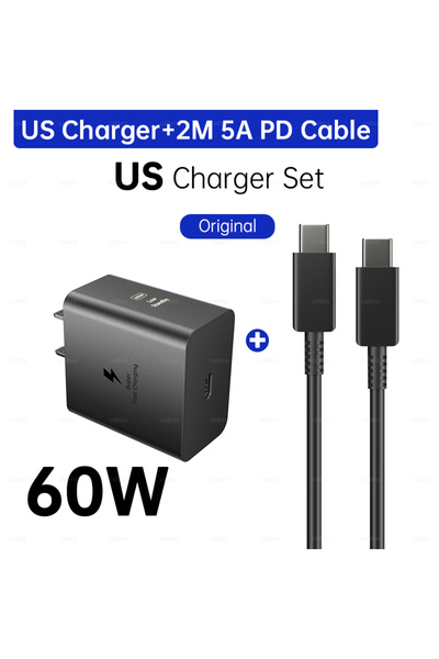 Choice3 SAMSUNG US and 2M Cable S26 Ultra Original 60W Charger PD Type C Adap...