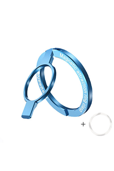 Choice1 Sapphire 2 Sections Shimmering Powder Magnetic Ring Phone Holder 360°...