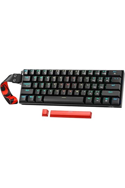 REDRAGON لوحة مفاتيح ميكانيكية لاسلكية K530 Pro Draconic 60% مع إضاءة RGB، 3 ...