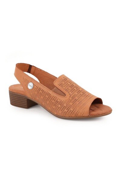 Mammamia Women's Sandals Evening Dress Genuine Leather Laser Cut Short Heeled...