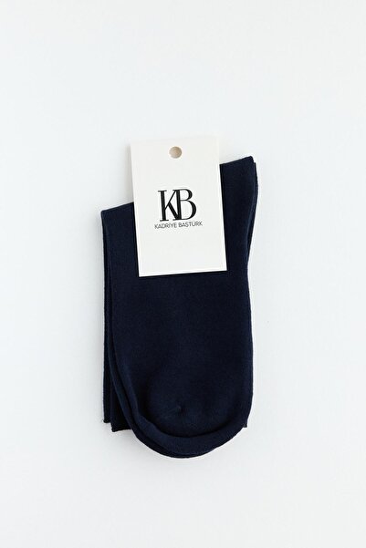 KADRİYE BAŞTÜRK Non-Elastic Socks Navy Blue