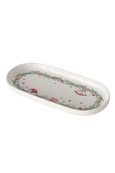 Boltze Platou de servire ceramic de Crăciun, 22 cm, Florenza