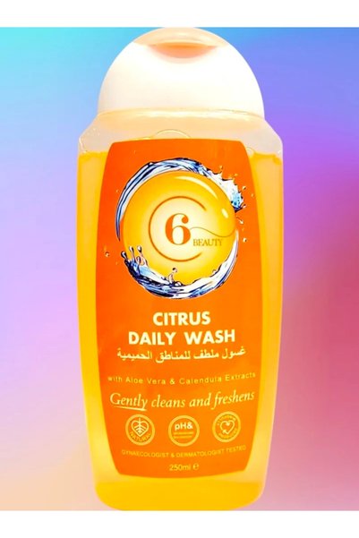6 Beauty غسول يومي ملطف للمناطق الحميمية برائحة الحمضيات من - بخلاصة الصبار و...