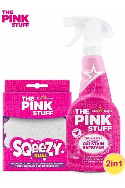 THE PINK STUFF The Pink Stuff Collection Oxi Stain Remover 500ml with Dual Sq...