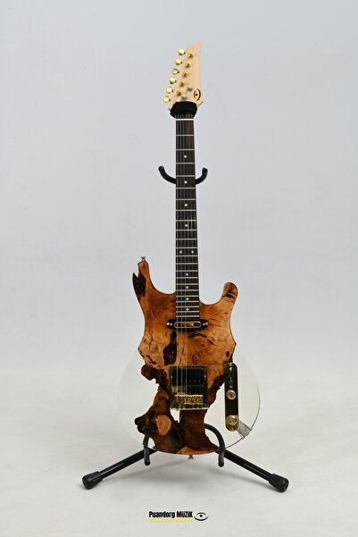 PUANDORG Elektro Gitar GOLD4 CUSTOM EPOKSİ & YILLANMIŞ 450 YILLIK ZEYTİN AĞAÇ
