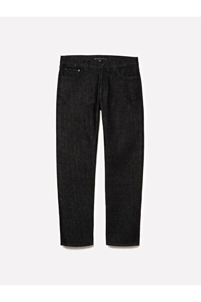 Sisley Erkek Siyah Pamuk ve Viskoz Karışımlı Denim Pantolon