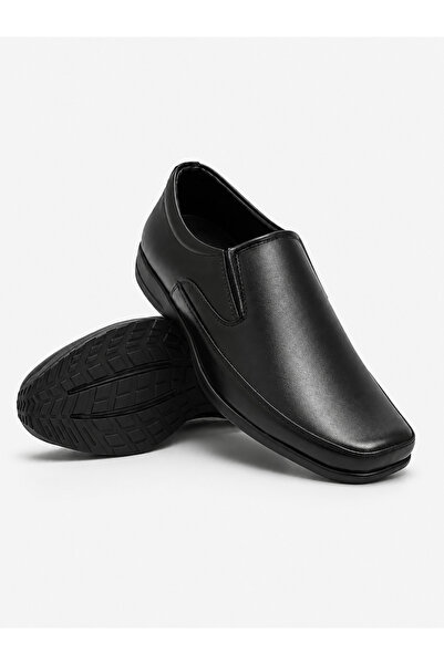 Generic Brand Men's Leather Slip-On Loafers Business Shoes Non-Slip Rubber Sole